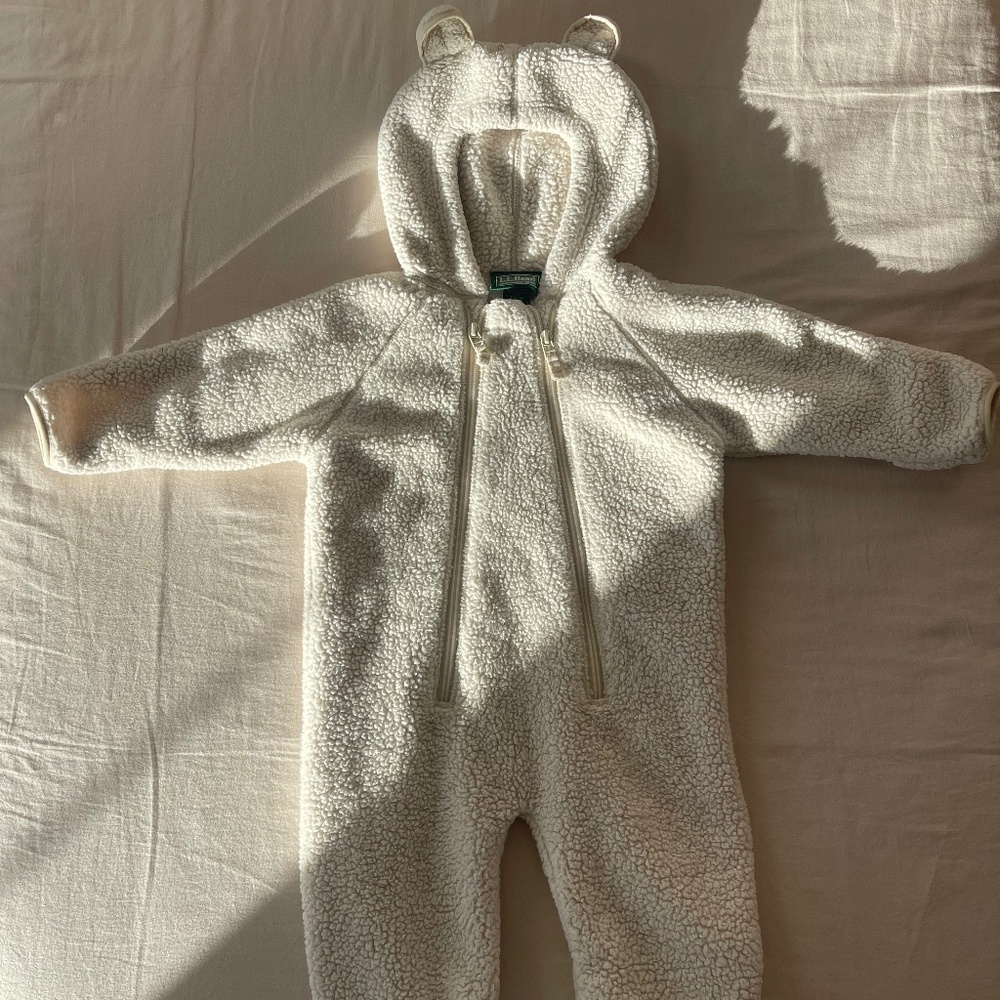 Infants' Baby L.L.Bean Hi-Pile Fleece Bunting Snow Suit sz 6-12